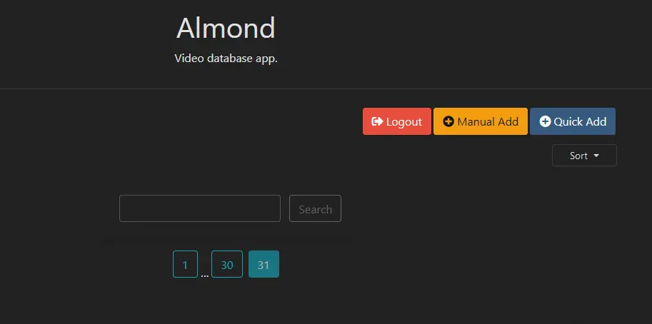 Almond home page options